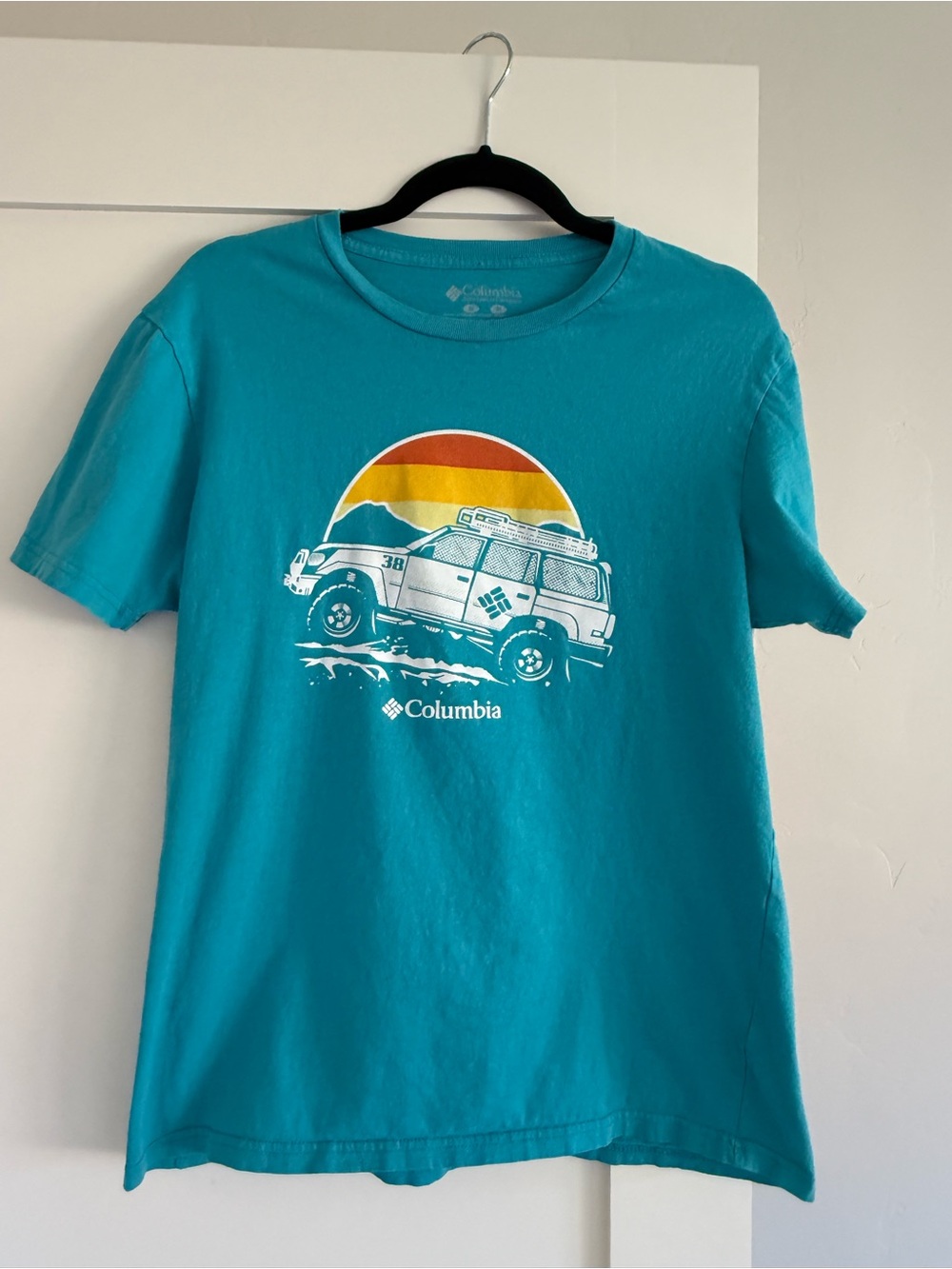 Columbia Turquoise Crewneck Logo T-Shirt